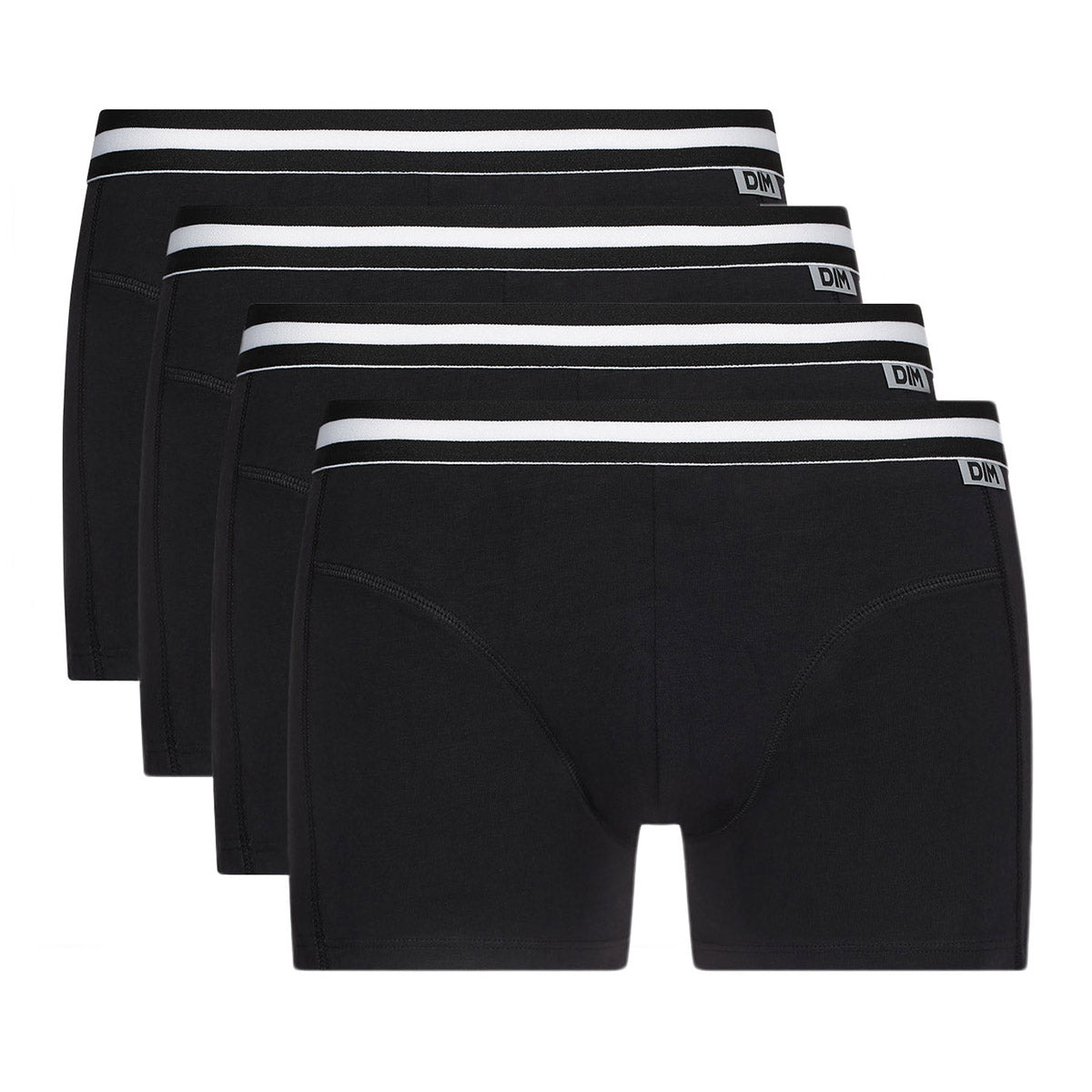 dim-lot-de-4-boxers-homme-ecodim-coton-stretch-noir image 3