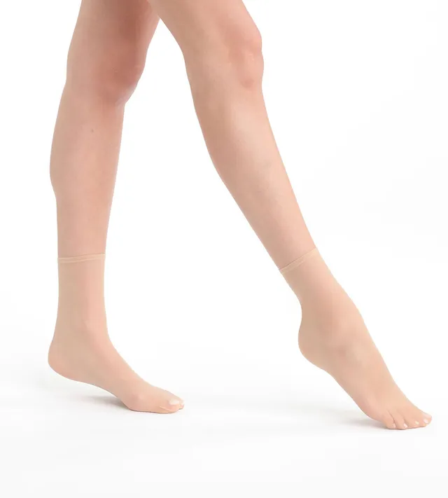 dim-sublime-voile-lot-de-2-paires-de-socquettes-invisibles-nude-ivoire-femme image 1