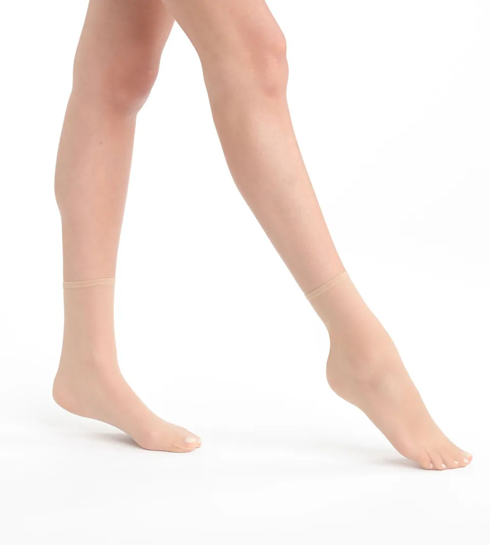 dim-sublime-voile-lot-de-2-paires-de-socquettes-invisibles-nude-ivoire-femme image 1