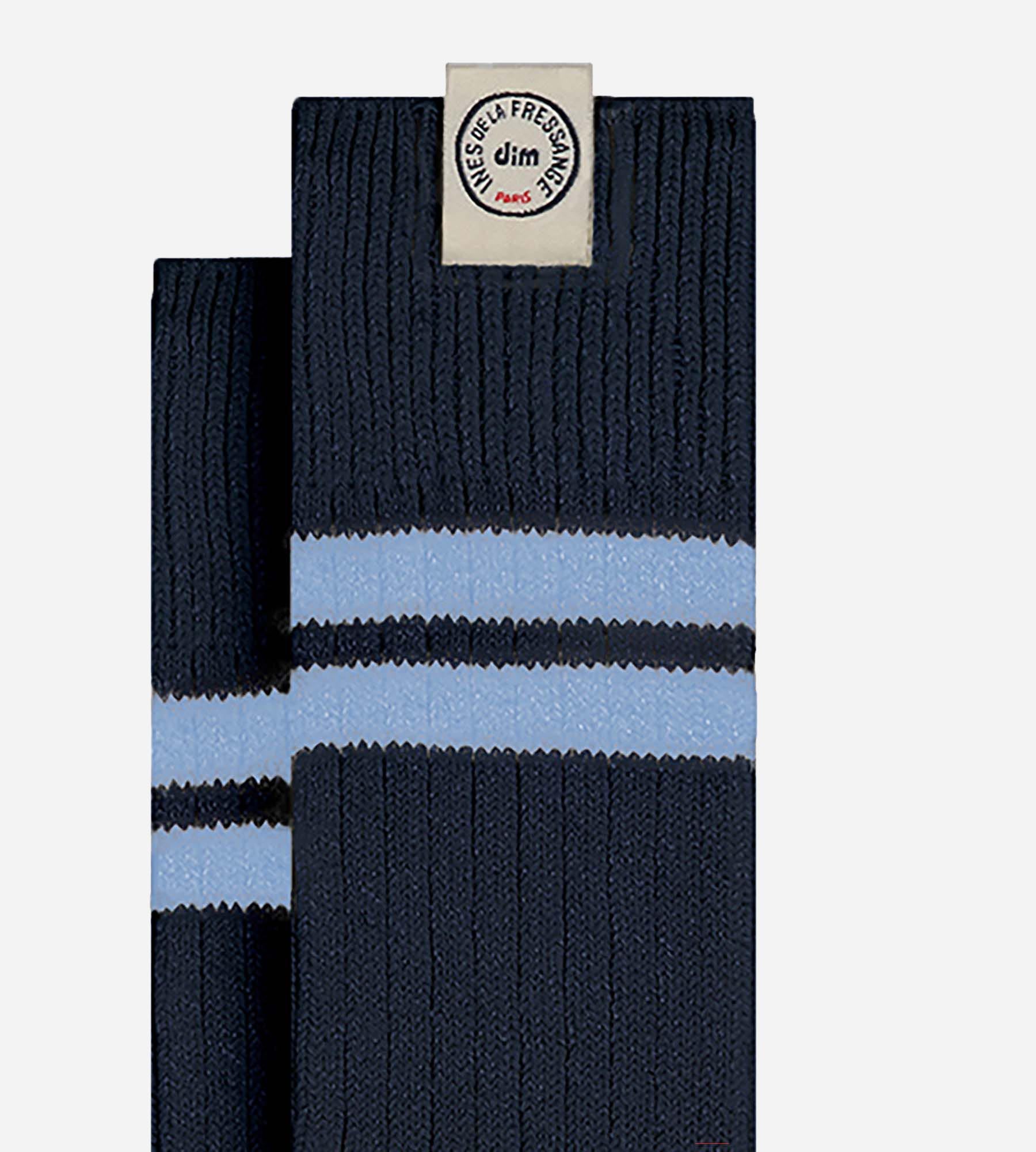 dim-x-ines-de-la-fressange-chaussettes-hautes-coton-navy-blue image 3