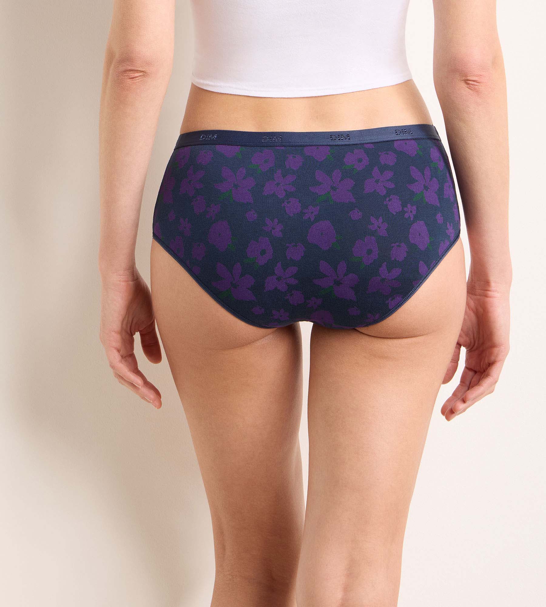 dim-les-pockets-coton-lot-de-5-shortys-femme-clat-floral image 2