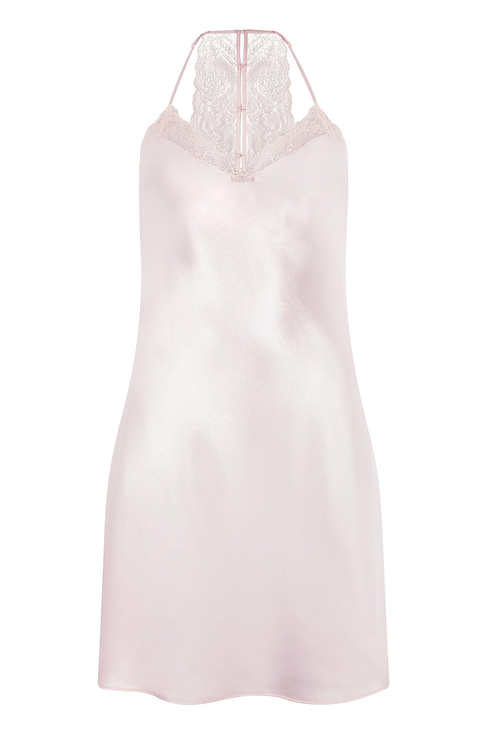 darjeeling-abby-chemise-de-nuit-femme-satin-et-dentelle-rose-40 image 1