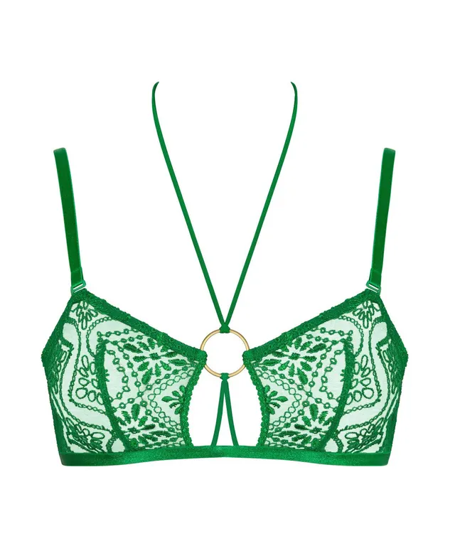 aubade-losing-my-mind-bralette-sans-armatures-green-island image 1