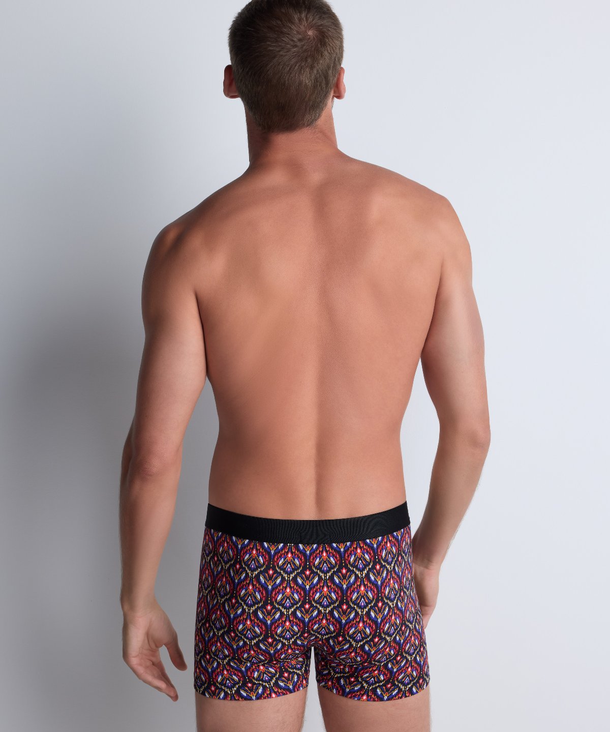 aubade-homme-boxer-ikats-coton-modal-extensible-motif-g-om-trique-color-coupe-se image 4