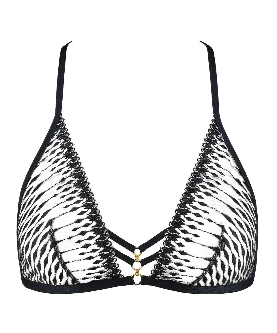 aubade-voodoo-kiss-soutien-gorge-triangle-bralette-millenium-black image 1
