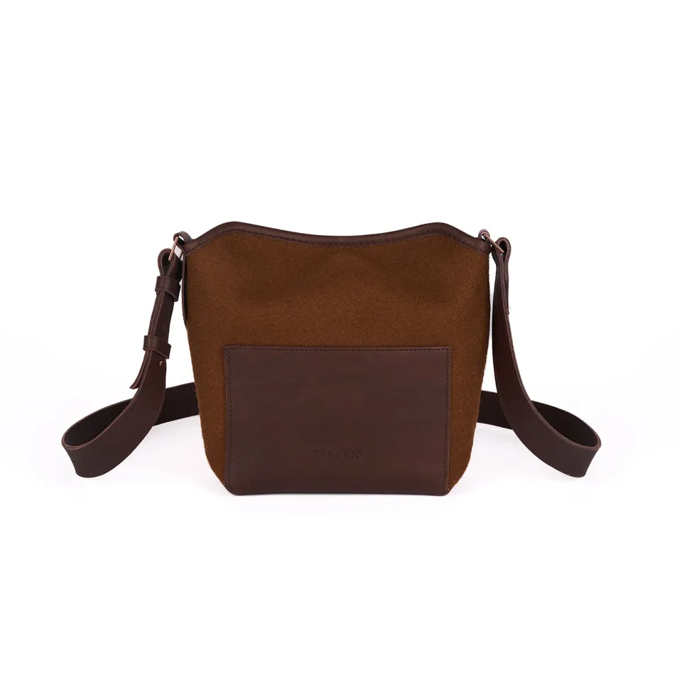 atelier-tuffery-sac-bandouli-re-cuir-et-laine-fran-aise-chocolat image 1