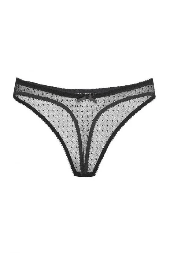cadolle-string-cathy-plumetis-noir image 1
