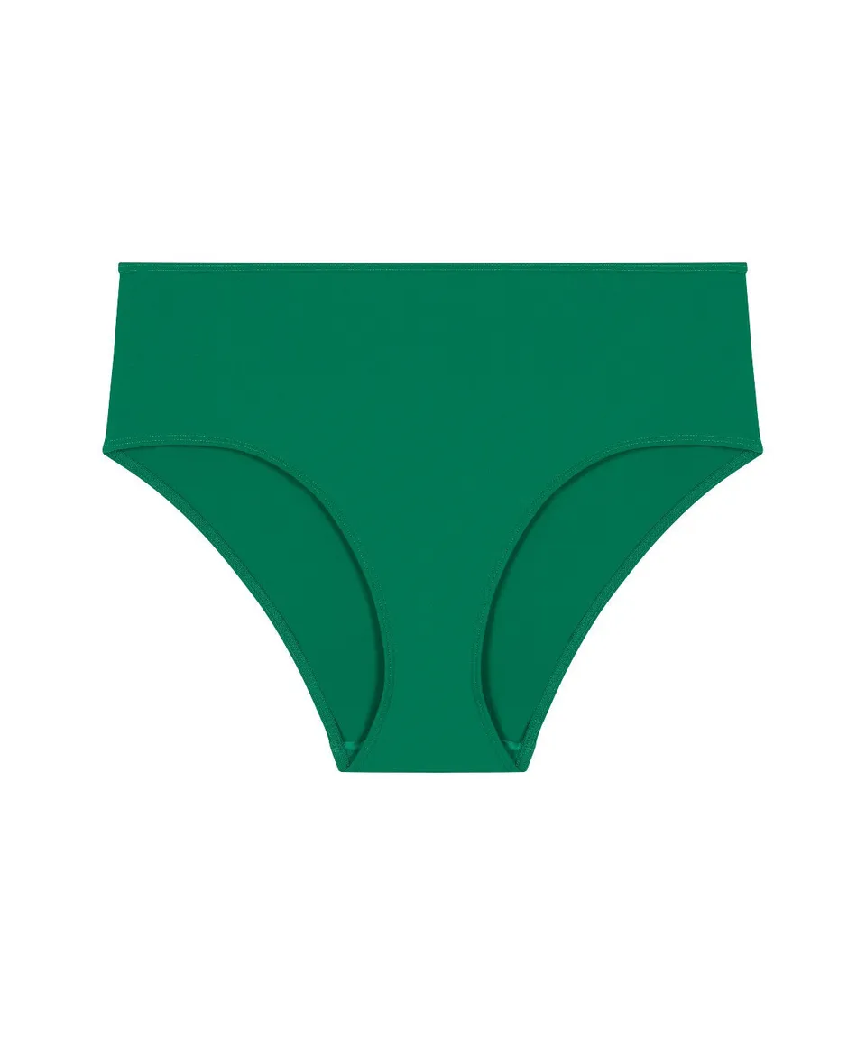 aubade-sparkling-treasure-bas-de-maillot-de-bain-taille-haute-palm-green image 1