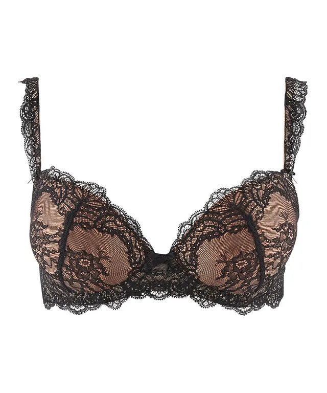 aubade-danse-des-sens-soutien-gorge-push-up-moul-noir image 1