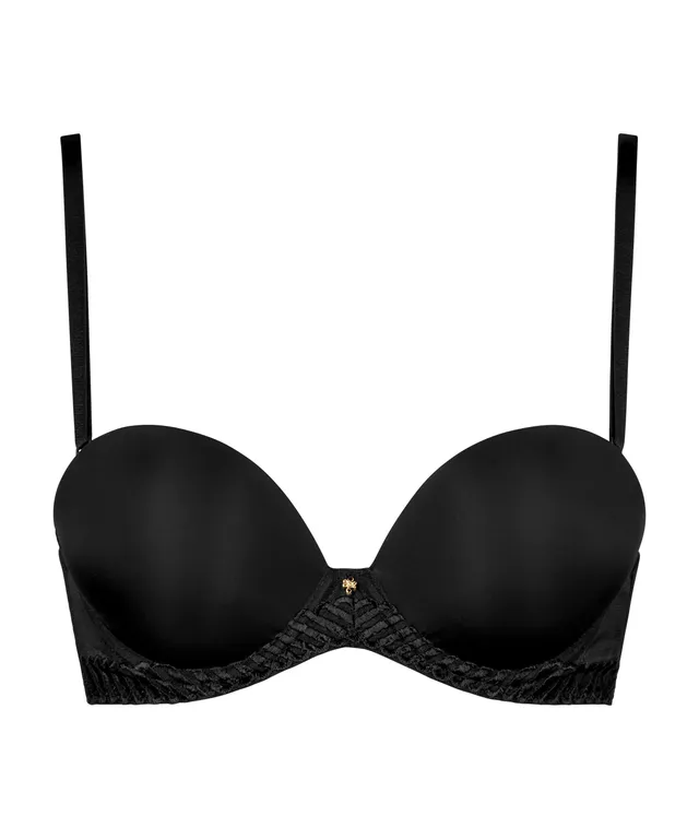 aubade-sheer-emotion-soutien-gorge-bandeau-plunge-noir image 1
