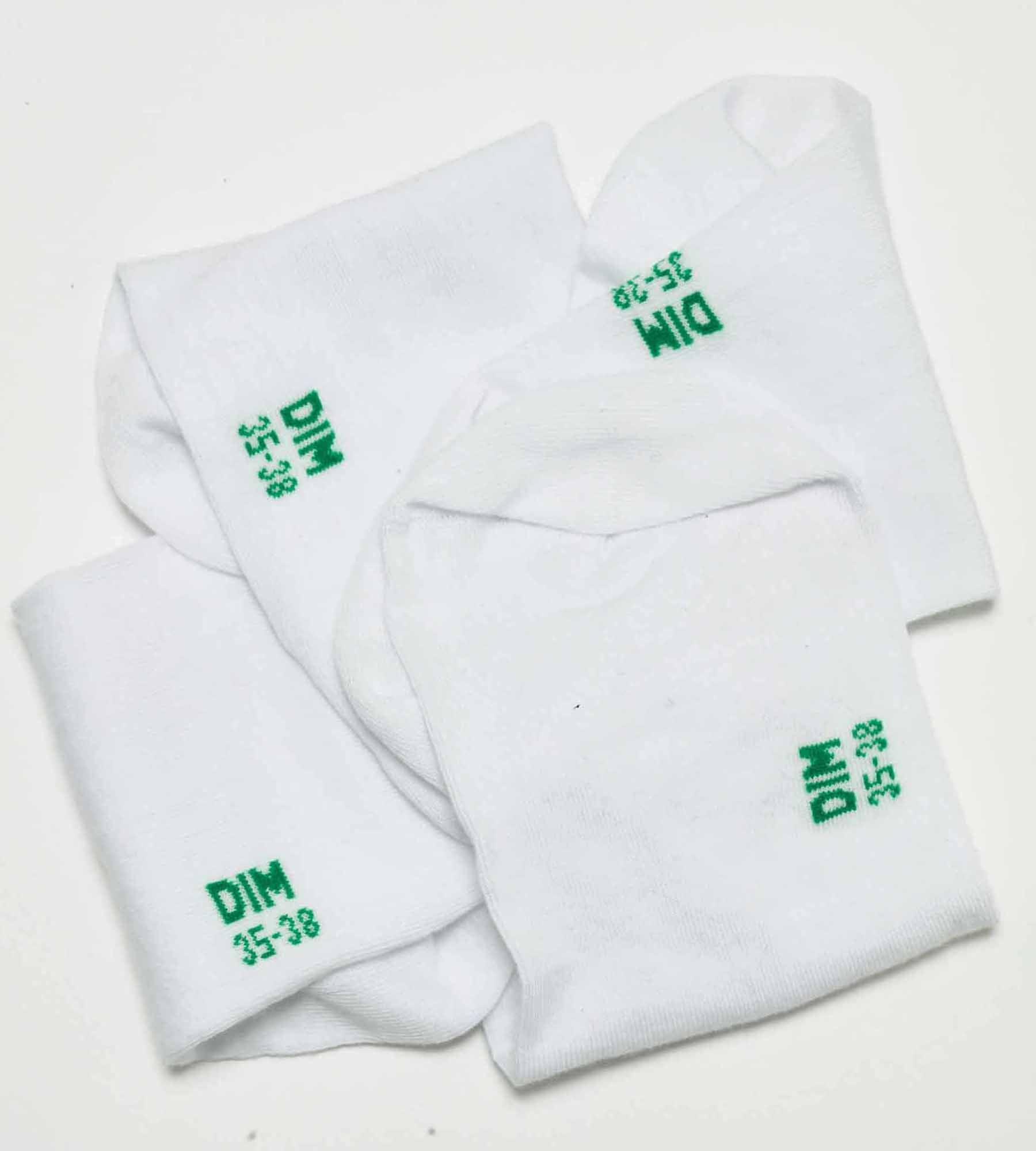 dim-good-lot-2-paires-socquettes-femme-coton-bio-blanc image 3