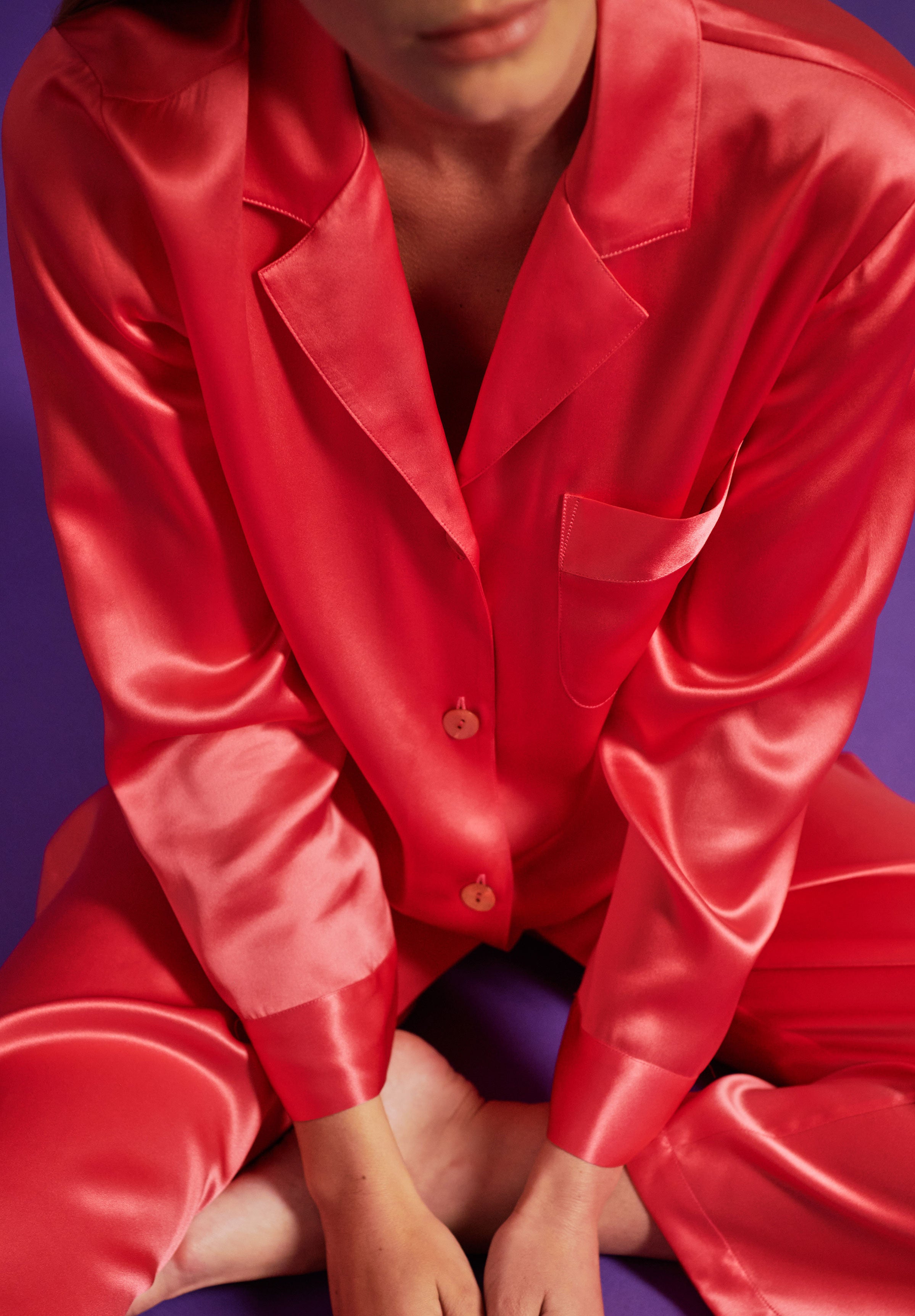 cadolle-pyjama-soie-fuchsia-eloise image 2