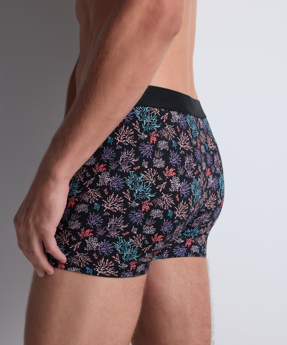 aubade-homme-boxer-reef-coton-bio-stretch-sans-coutures-imprim-corail image 5