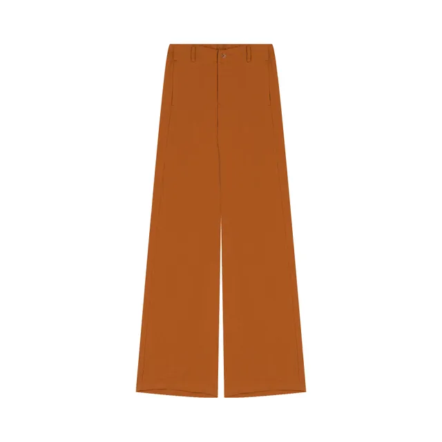atelier-tuffery-pantalon-lise-femme-large-rouille-en-lin image 1