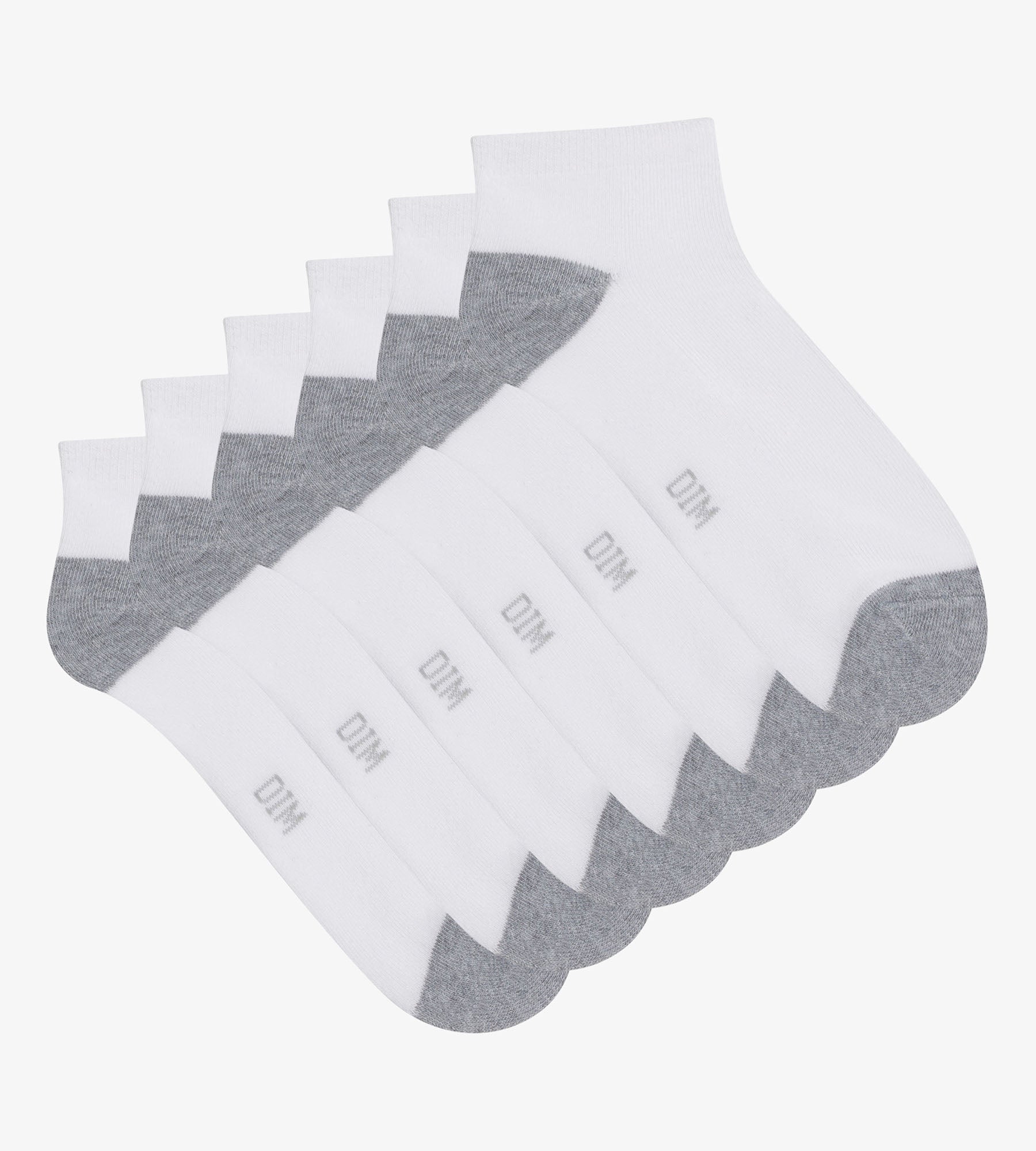 ecodim-sport-lot-de-3-paires-socquettes-femme-coton-blanc-gris image 2