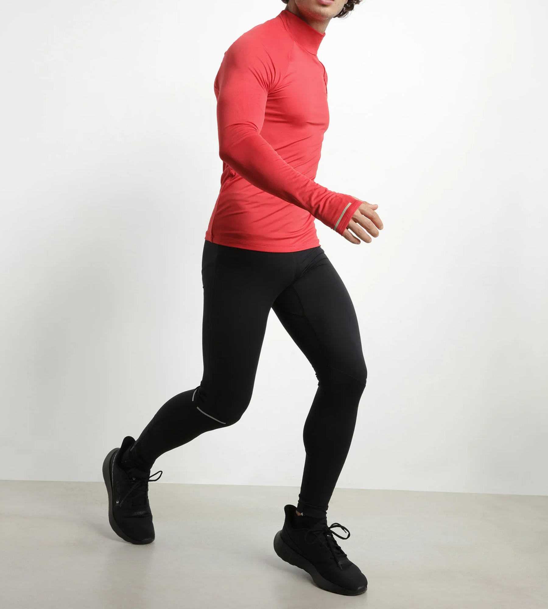dim-move-haut-de-sport-homme-col-montant-microfibre-rouge image 2