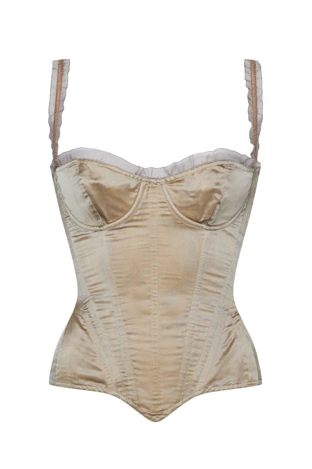 cadolle-cleves-corset-organza-tortora-la-age image 1