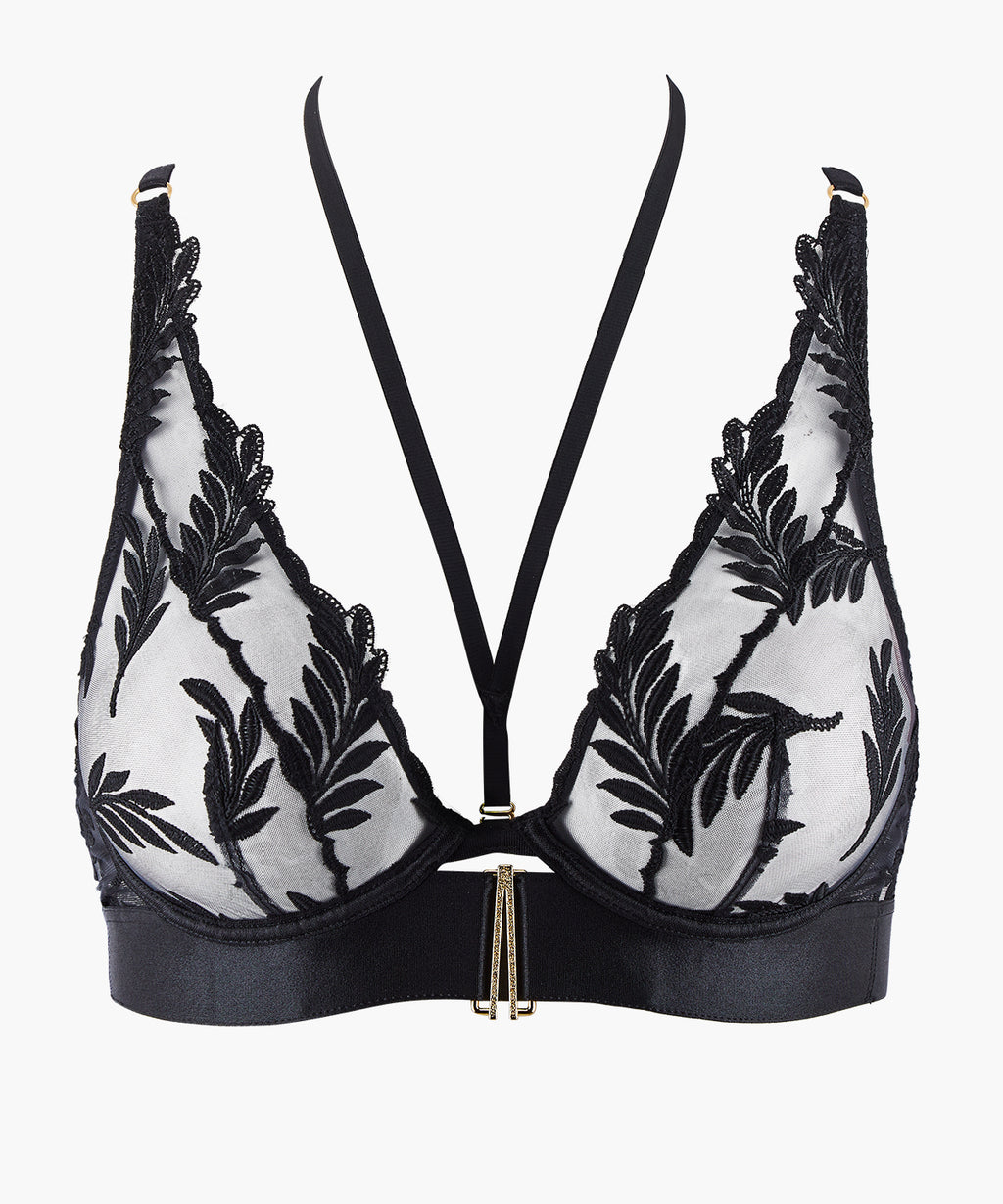 aubade-queen-of-shadow-soutien-gorge-triangle-noir-absolu image 1