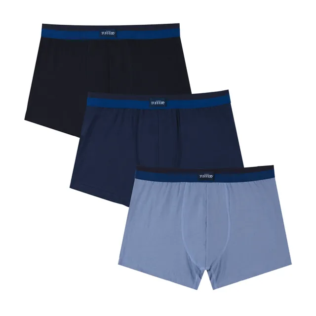 atelier-tuffery-coffret-3-boxers-homme-coton-bio-bleu-noir-marine image 1