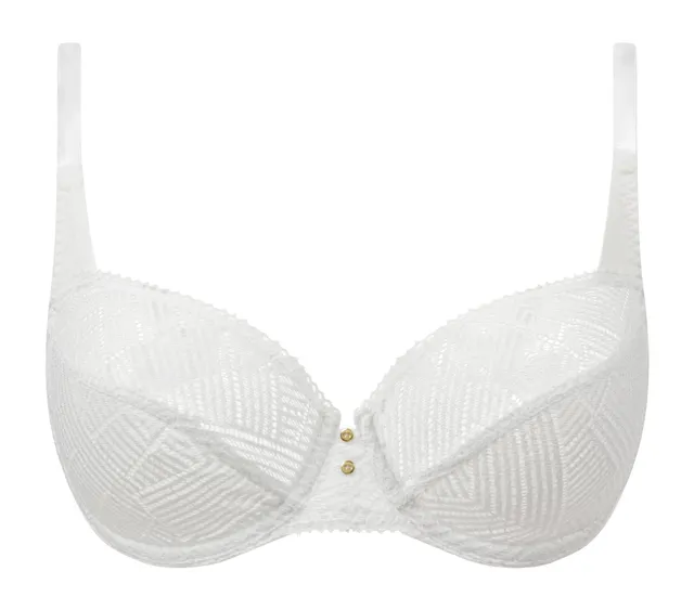 darjeeling-gloria-soutien-gorge-corbeille-dentelle-graphique-femme-blanc-95g image 1