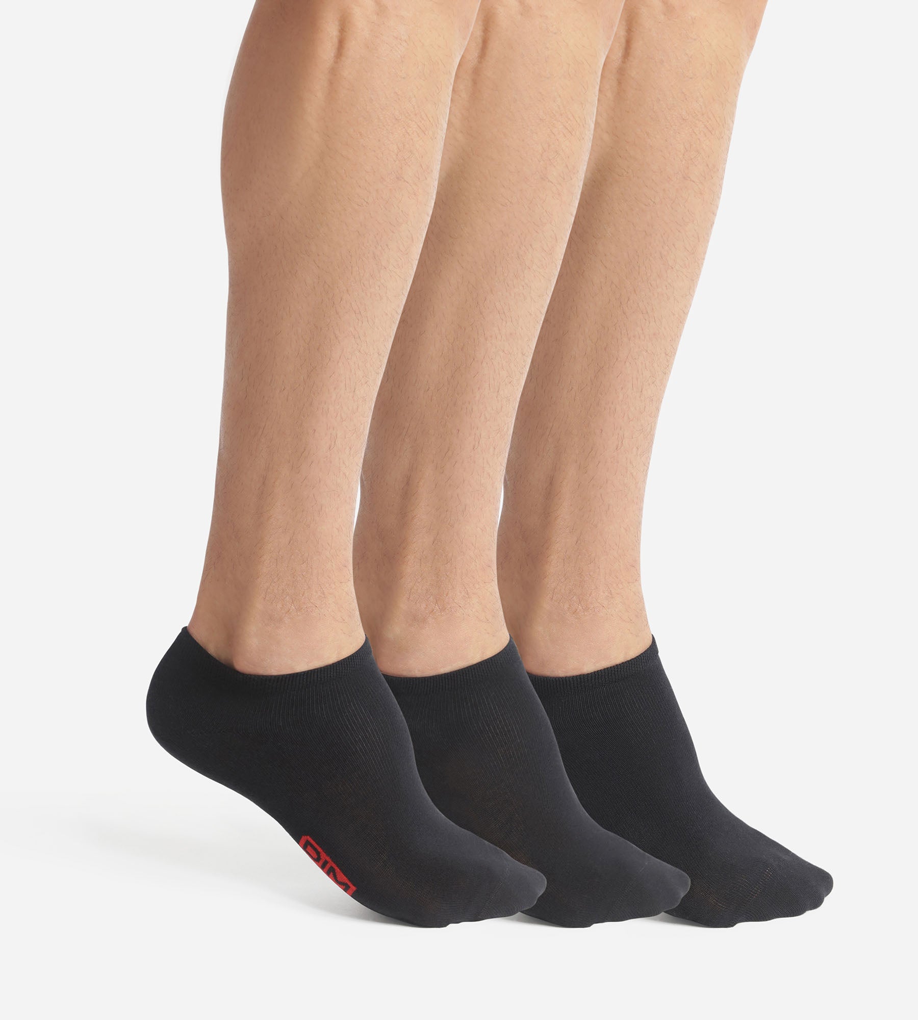 dim-lot-de-3-paires-socquettes-coton-homme-noir image 1