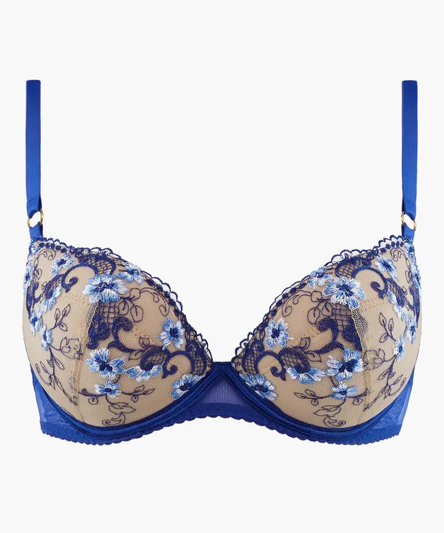 aubade-idylle-giverny-soutien-gorge-push-up-les-mots-bleus-2 image 1