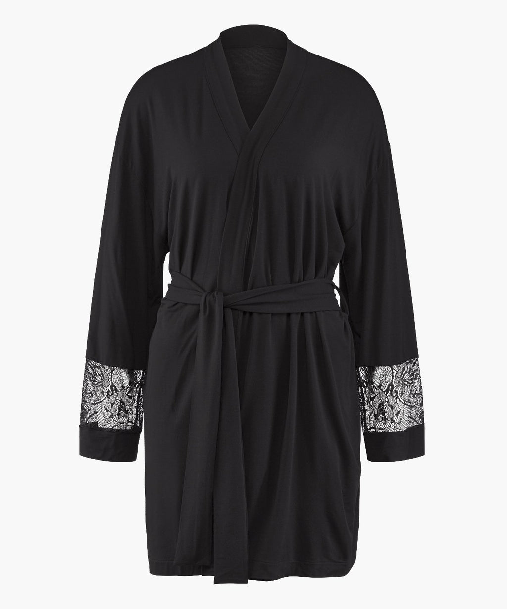 aubade-lazy-days-kimono-noir-dentelle image 1
