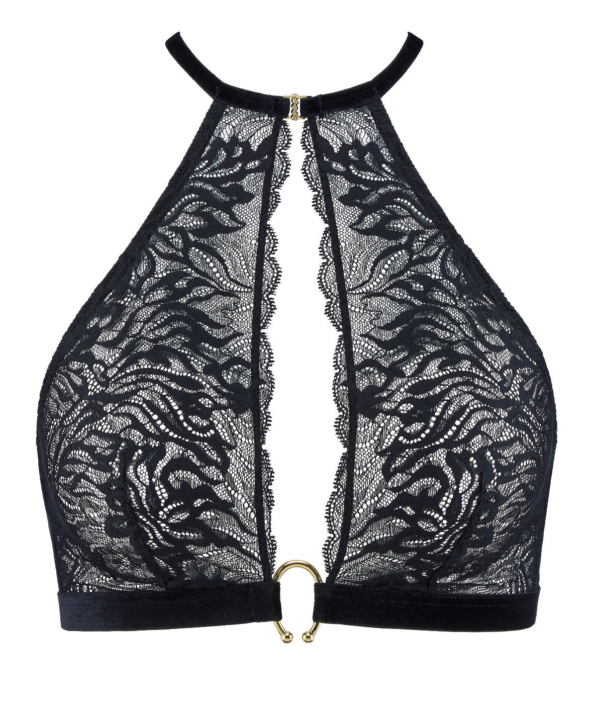 aubade-the-night-before-brassi-re-blackbird-sans-armatures-en-dentelle-et-velour image 1