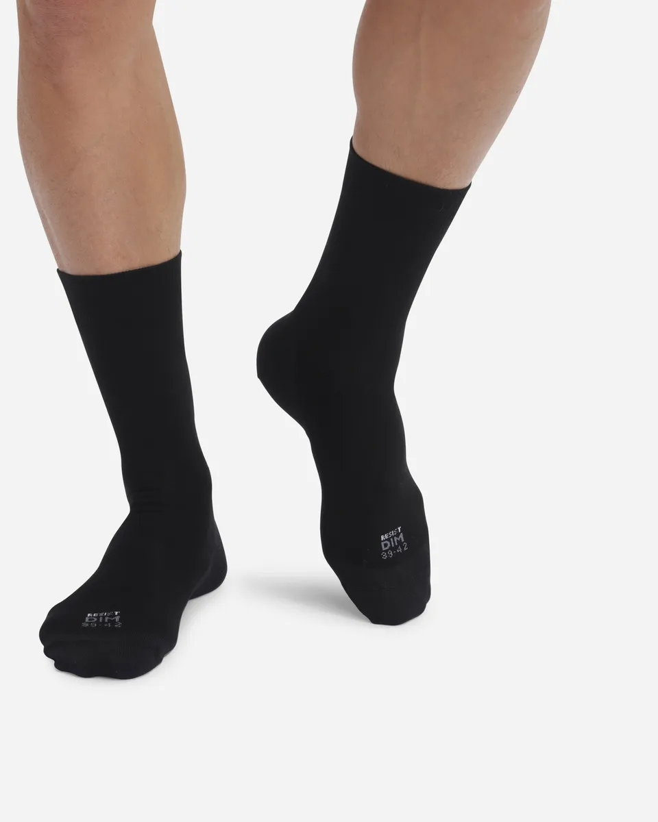dim-ultra-resist-lot-de-2-chaussettes-homme-renforc-es-noir image 1