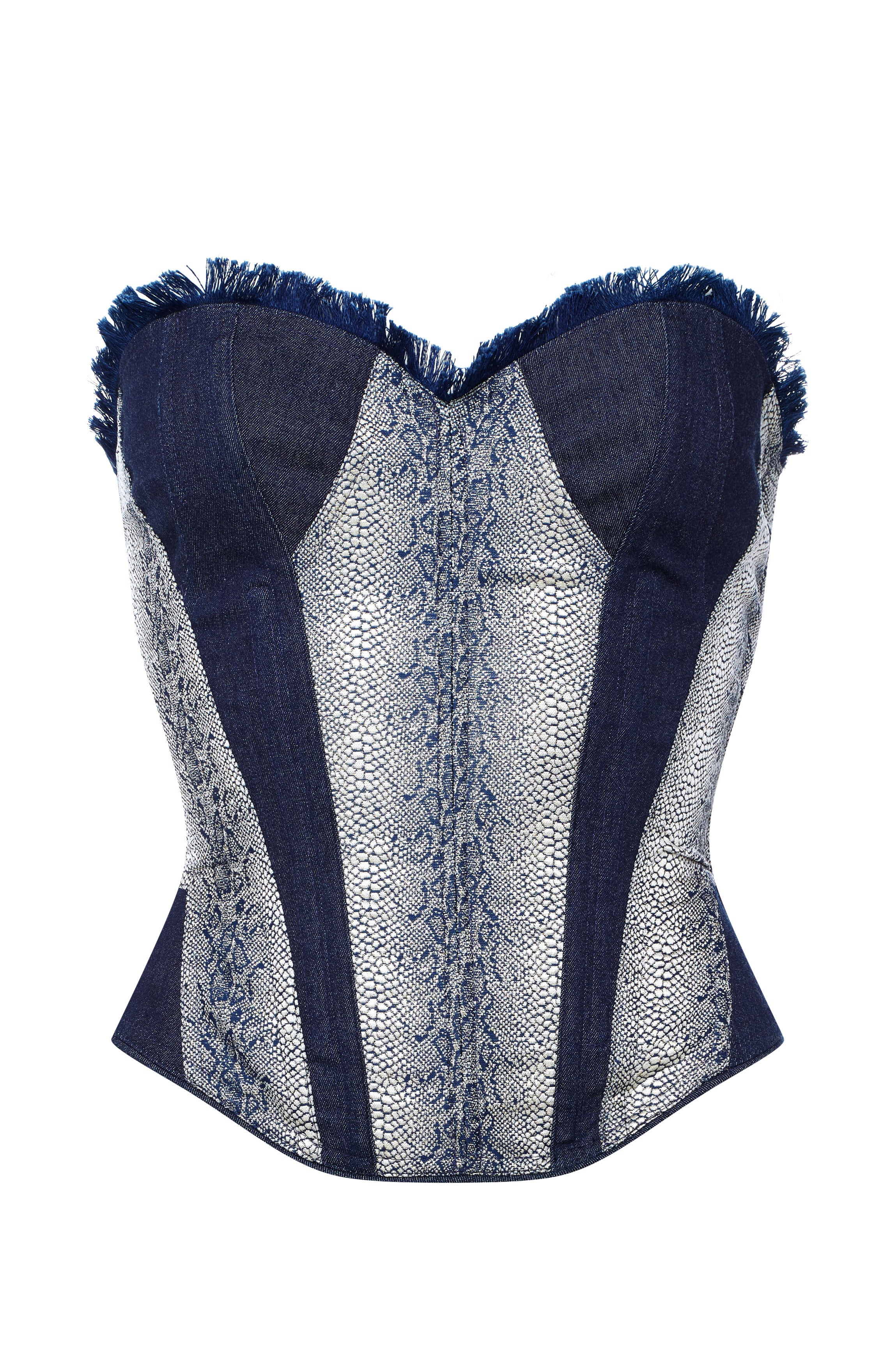 cadolle-victoria-corset-denim-bleu-en-coton image 1