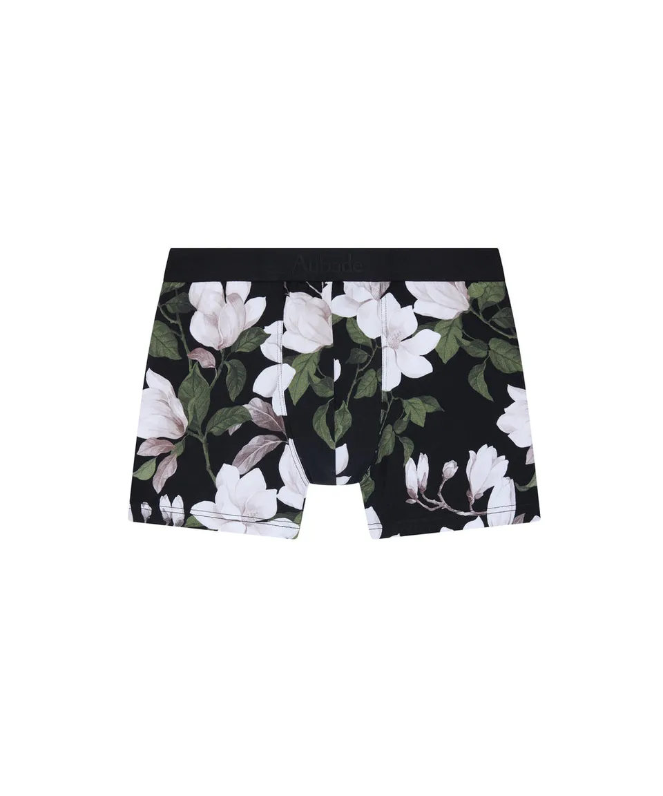 aubade-homme-boxer-magnolia-noir-floral-2 image 1