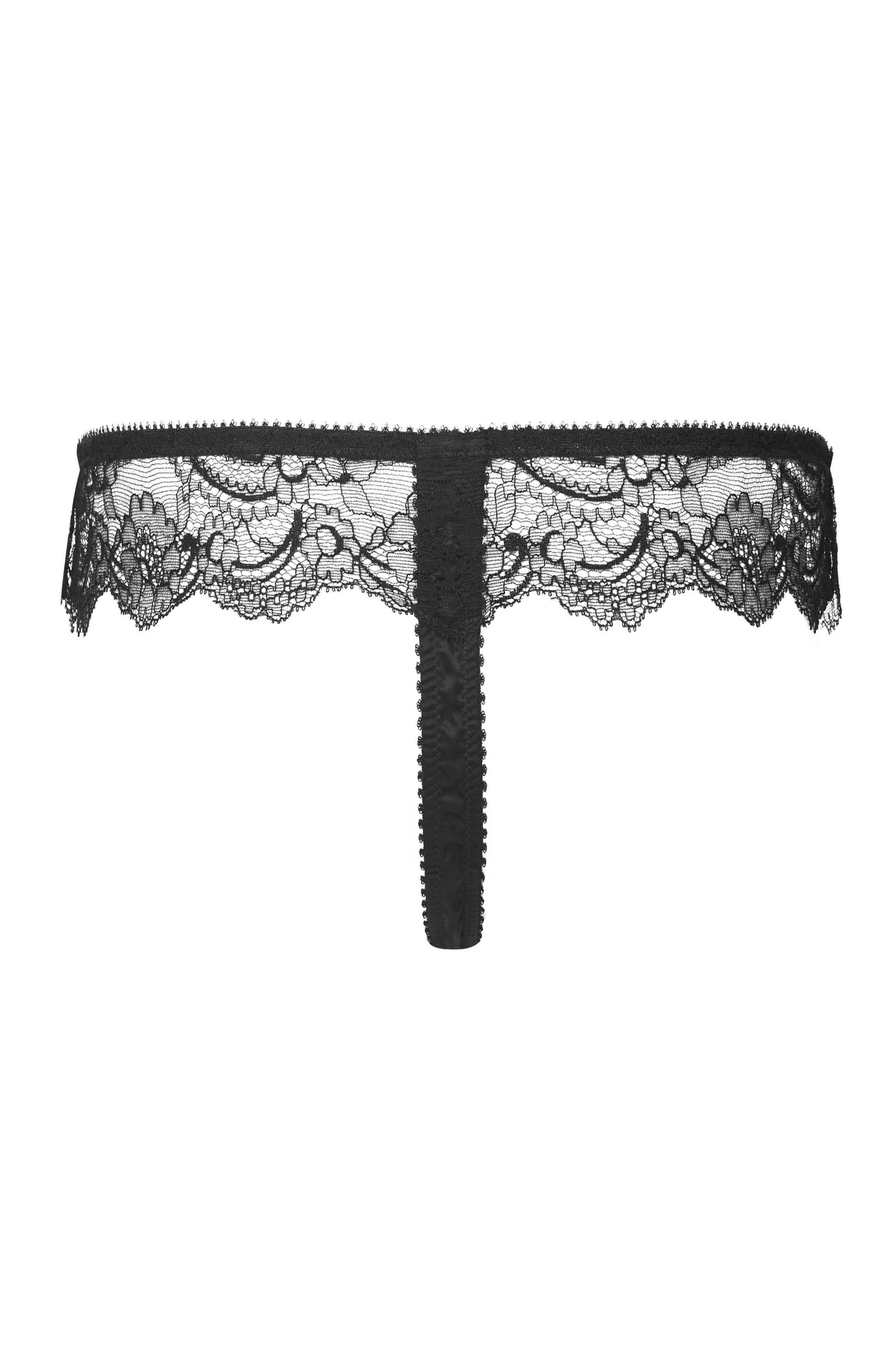 cadolle-ania-string-dentelle-chantilly-noir image 2