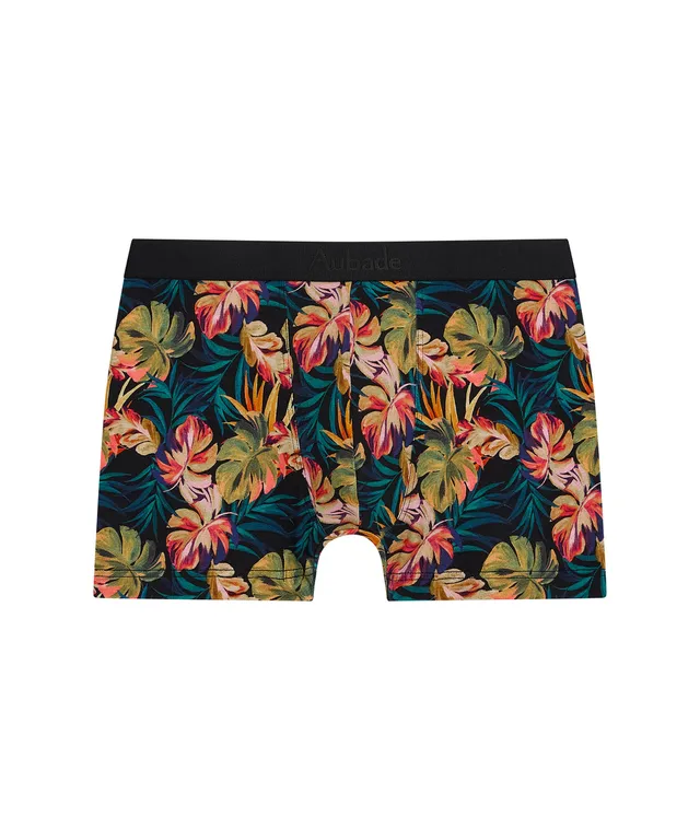 aubade-homme-boxer-paradise-flower-noir-floral image 1