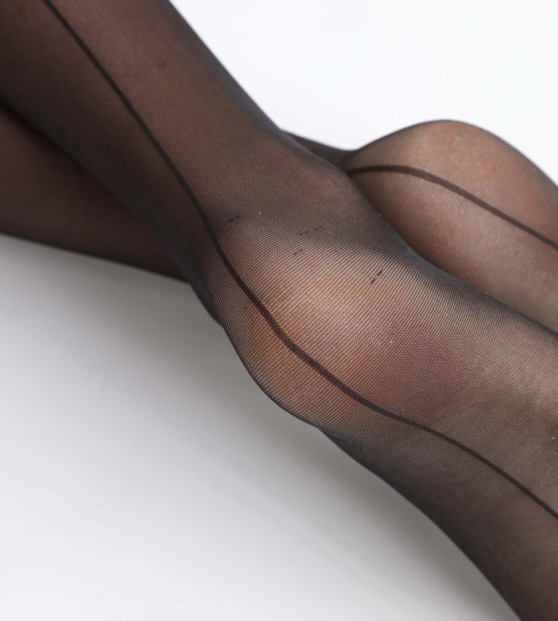 dim-collant-femme-voile-transparent-noir-dim-style image 3