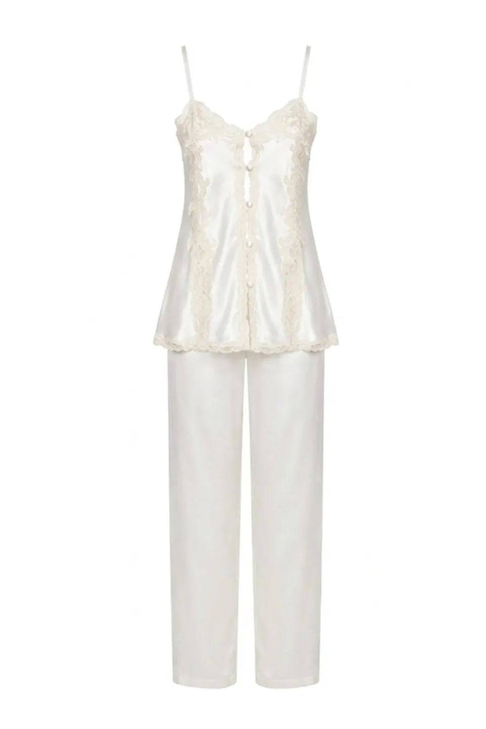cadolle-eloise-pyjama-soie-ivoire-dentelle-doubl-e-soie image 1