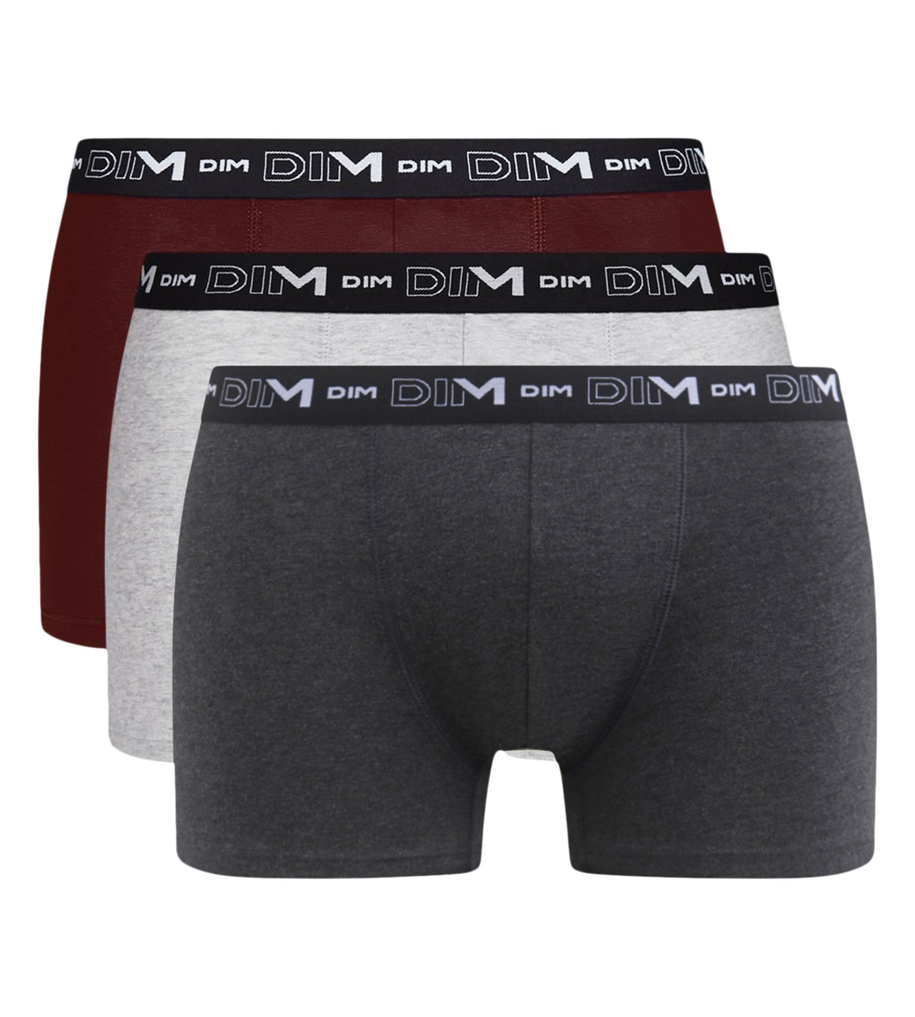 dim-lot-de-3-boxers-homme-coton-stretch-cendre image 3