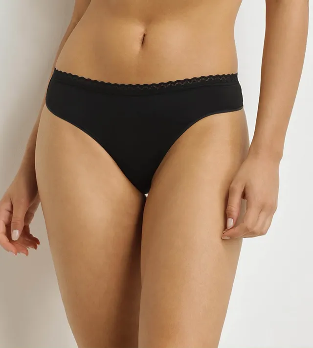 dim-daily-micro-string-femme-dentelle-noire image 1