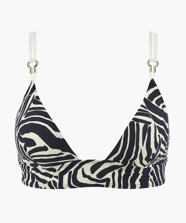 aubade-savannah-mood-haut-de-maillot-triangle-zebra-coques-amovibles image 1