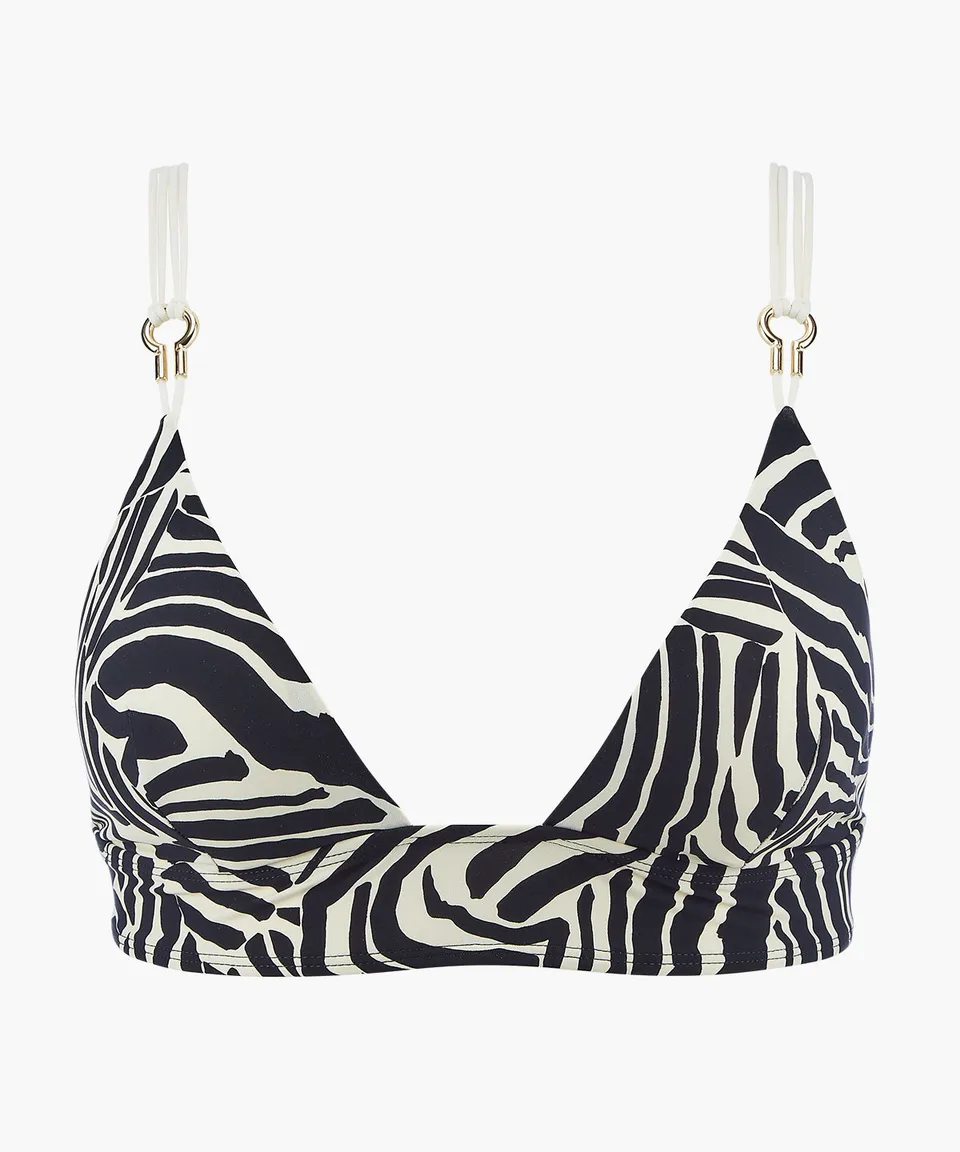 aubade-savannah-mood-haut-de-maillot-triangle-zebra-coques-amovibles image 1