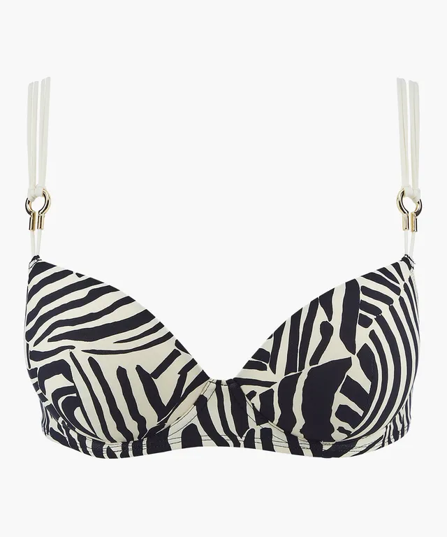 aubade-savannah-mood-haut-de-maillot-push-up-coques-zebra image 1