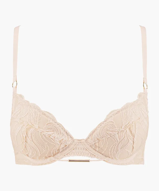 aubade-into-the-groove-soutien-gorge-push-up-plongeant-sandstone image 1