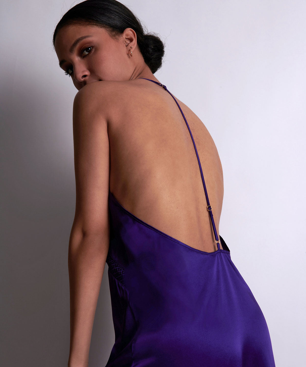 aubade-silk-desire-nuisette-longue-ultraviolet image 6