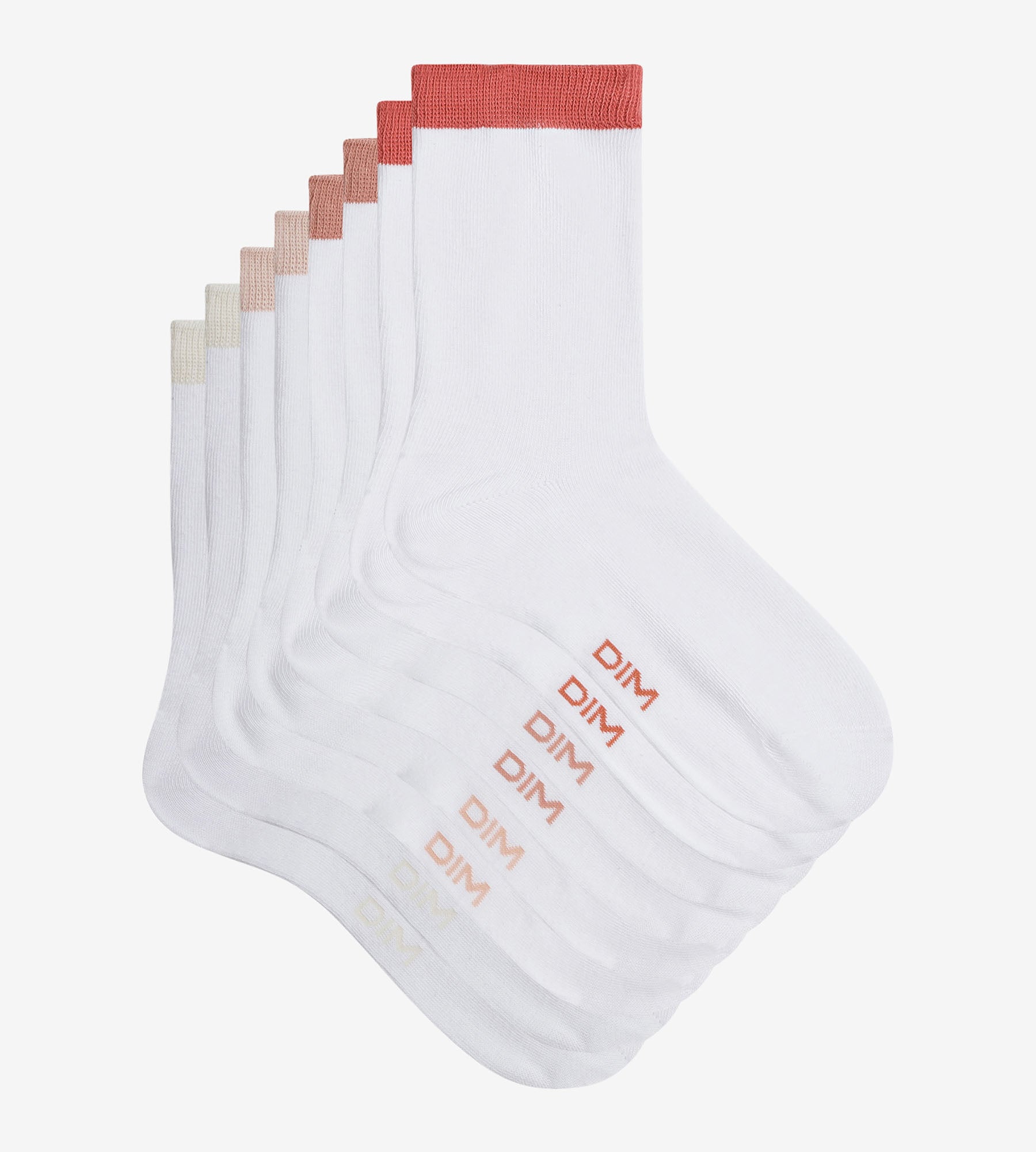 lot-de-4-paires-chaussettes-femme-dim-ecodim-blanc-mode image 2