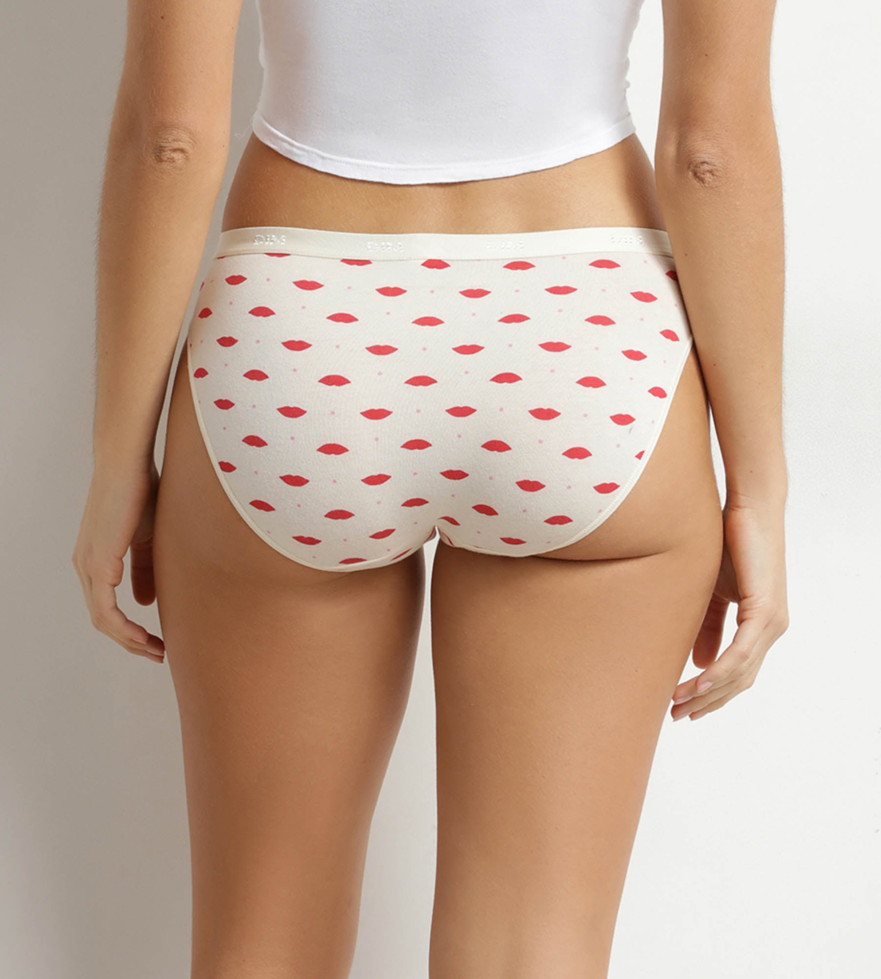 dim-les-pockets-lot-de-5-slips-femme-coton-stretch-motif-c-ur image 2