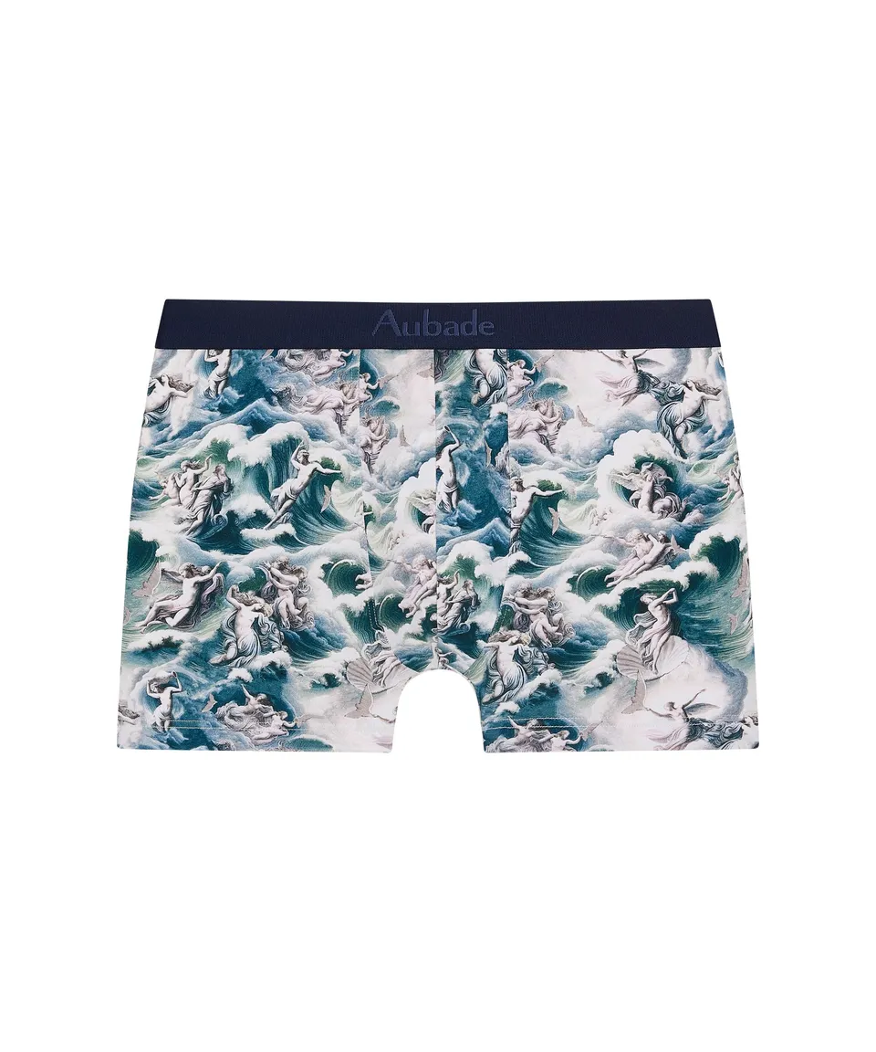 aubade-homme-boxer-olympus-en-coton-biologique-certifi-gots-imprim-m-diterran-e image 1