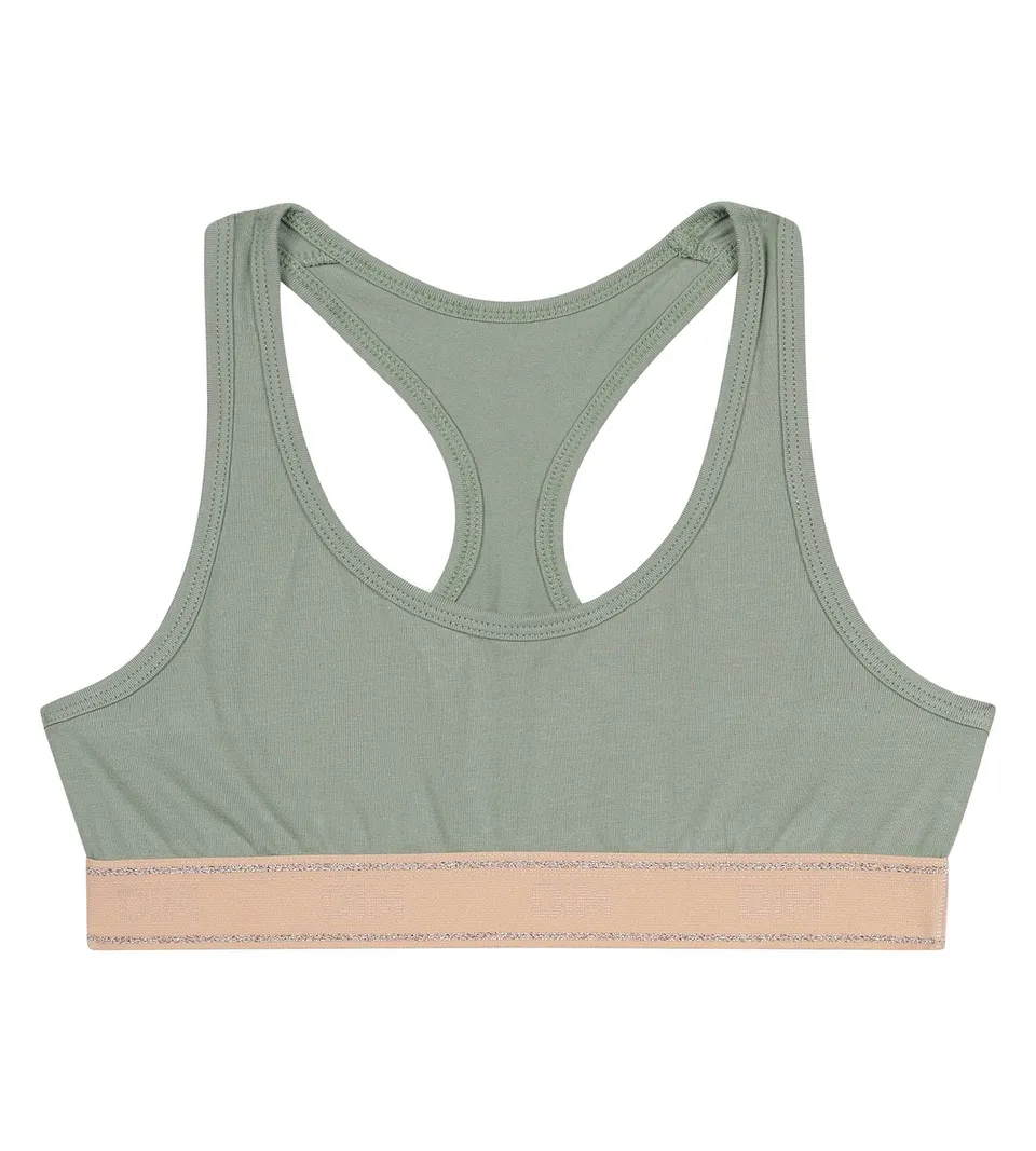 dim-sport-brassi-re-fille-vert-sauge-et-rose-paillet image 1
