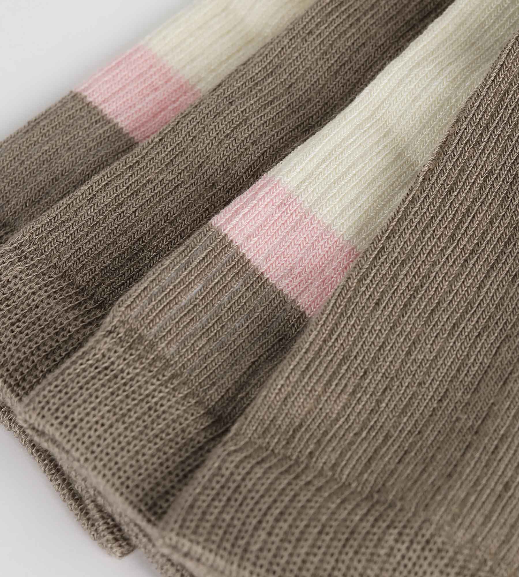 dim-modal-lot-de-2-chaussettes-coton-taupe-ivoire image 4