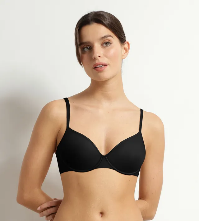 dim-invisible-soutien-gorge-corbeille-microfibre-noir image 1