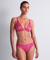 aubade-sweet-euphoria-slip-italien-en-dentelle-passion-rose image 2