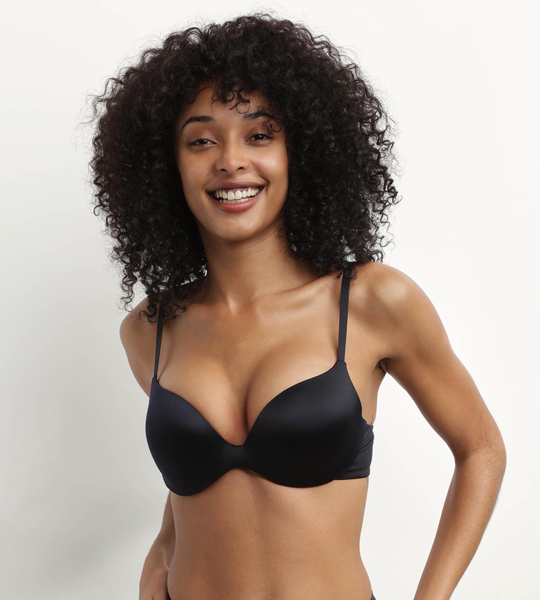 dim-comfort-collection-soutien-gorge-push-up-microfibre-noir image 1